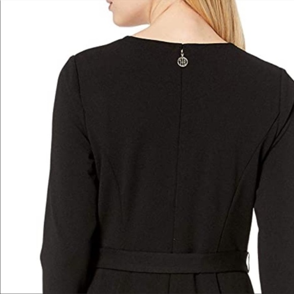 TOMMY HILFIGER NWT Statement Tie Waist Jumpsuit Size 4 in Black - Picture 7 of 15